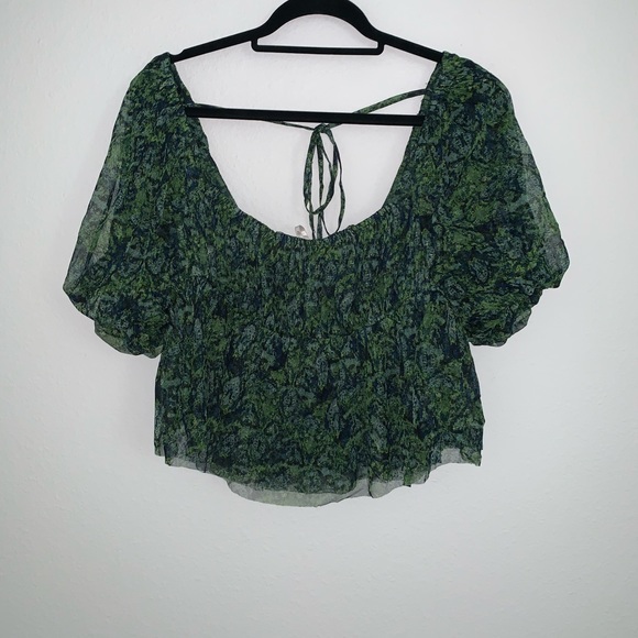 Free people green Penelope top size XL brand new no tags - Picture 7 of 8